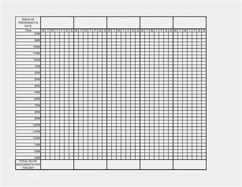 Fetal Movement Chart