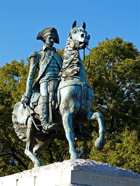 Equestrian statue of George Washington in Washington D.C. US