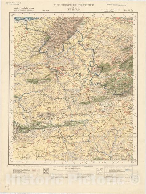 Map : Hazara, Peshawar, Attock and Rawalpindi Districts, N.W. Frontier ...