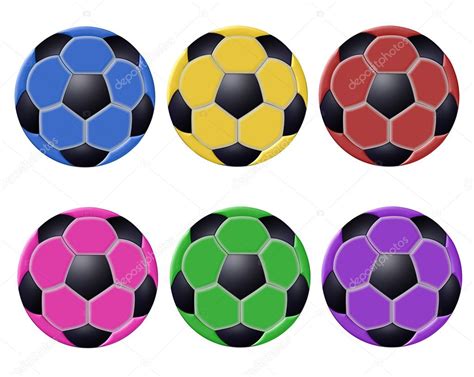 Isolated colored soccer balls — Stock Photo © pdesign #1764118