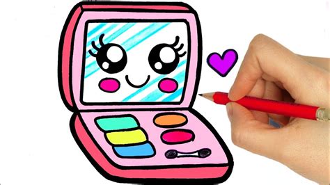 HOW TO DRAW Makeup easy step by step - YouTube