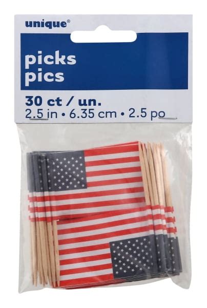 American Flag Toothpicks, 30pk - Walmart.com