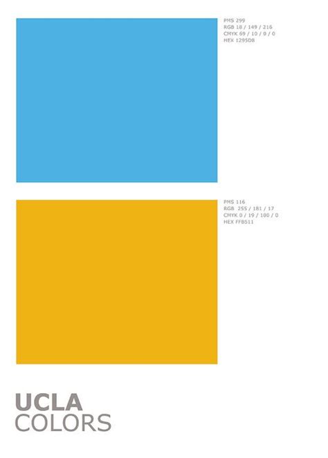 UCLA College Sports Team Official Colors Palette Minimalist Greeting Card by Design Turnpike