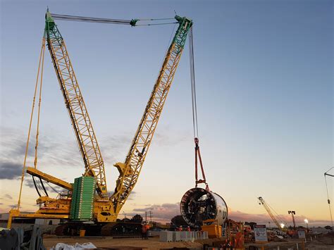 Manitowoc MLC650 Provides Heavy Lifting for Tunnel Boring Machine Assembly ⋆ Crane Network News