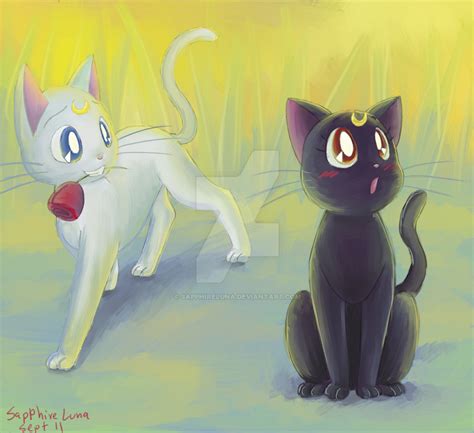 Luna and Artemis by sapphireluna on DeviantArt