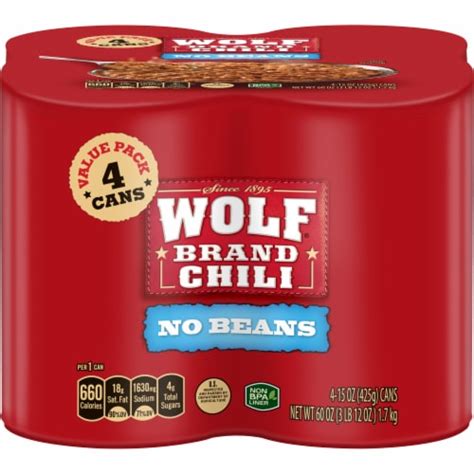 Wolf Brand No Beans Chili, 4 ct / 15 oz - Pick ‘n Save