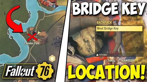 Fallout 76 - West Bridge Key Location (New River Gorge Bridge) - YouTube