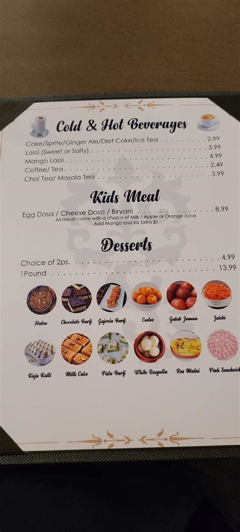 Menu at The Taj Indian Cuisine Ltd. restaurant, Sault Ste. Marie