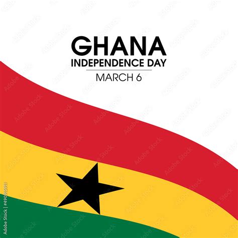 Ghana Independence Day vector. Waving flag of Ghana vector isolated on ...