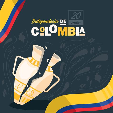 colombia independence day celebration 10429057 Vector Art at Vecteezy