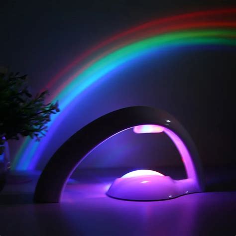 Novelty LED Colorful Rainbow Night Light Romantic Sky Rainbow Projector Lamp luminaria Home ...