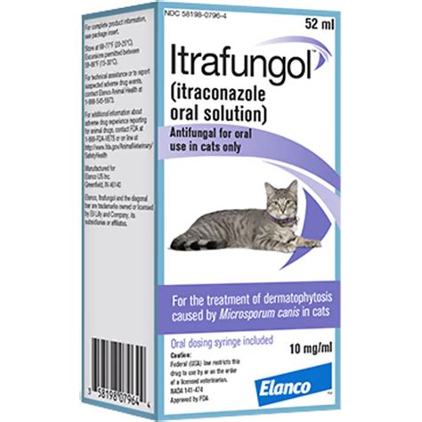 Itrafungol Oral Solution - 52ml Itrafungol for Cats - Itrafungol Ringworm