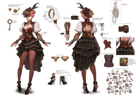 Steampunk Fashion Sketches