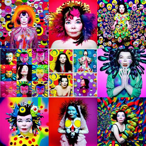 professional photo shoot of bjork in the style of | Stable Diffusion