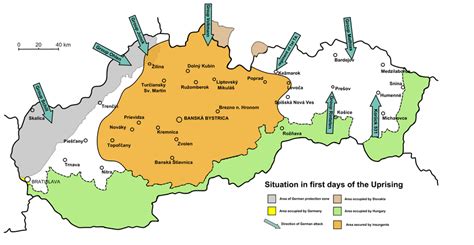 A map of the Slovak National Uprising at its beginning in 1944 [1918x995] : MapPorn