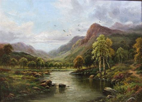 english landscape artists | highland river landscapes canvases 16ins x ...