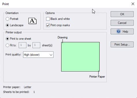 Printing your Landscape Design