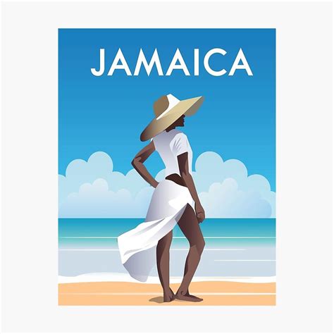 Jamaica travel poster wall art illustration Photographic Print by Arctic frame studio | Travel ...