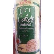 Forrelli Rice Cakes, Thin: Calories, Nutrition Analysis & More | Fooducate