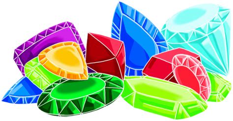 Gemstone Clipart Colorful Gem - Clipart Pile Of Gems - Png Download - Full Size Clipart ...
