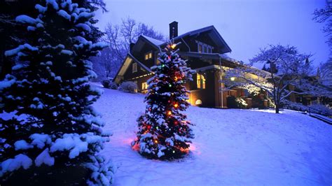 Christmas Snow Scene Wallpapers - Wallpaper Cave