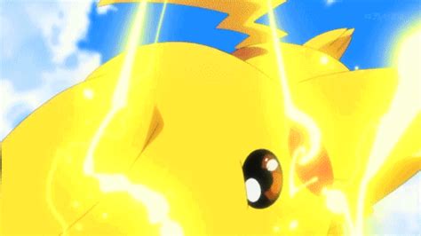 Pikachu thunderbolt GIF - Find on GIFER