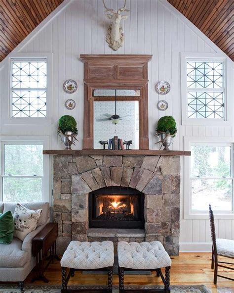 The Most Beautiful Mountain Lodge Fireplaces - Cottage Journal | Lodge ...