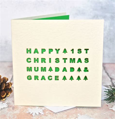 Personalised First Christmas Card By Sweet Pea Design | notonthehighstreet.com