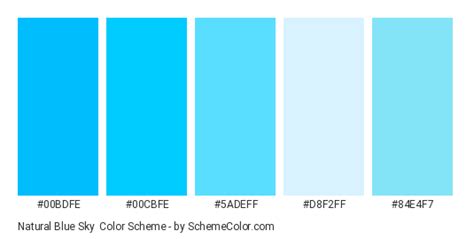 Sky Blue Color Chart