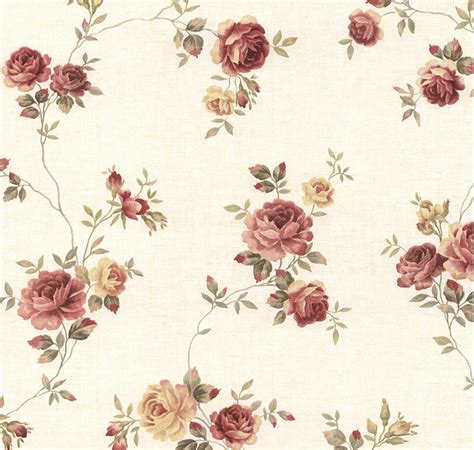 Rust Red Victorian Rose Floral Wallpaper Vintage Gold - Etsy UK