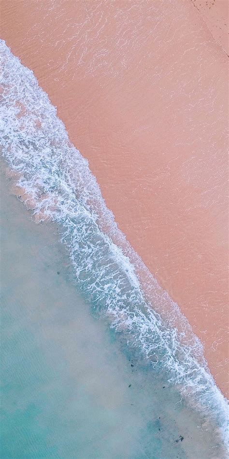 Nature, soft, sea waves, aerial view, beach, 1080x2160 wallpaper | Beach wallpaper iphone ...