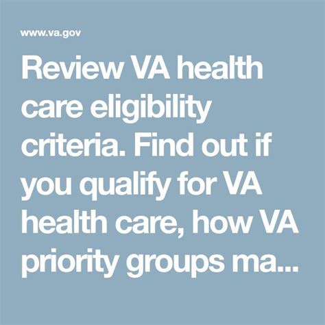 Review VA health care eligibility criteria. Find out if you qualify for ...