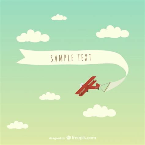 Airplane Banner Vector at GetDrawings | Free download