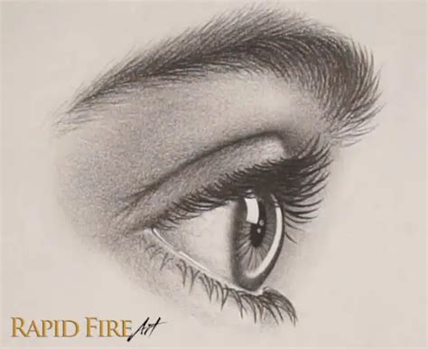 How Draw a Realistic Eye From the Side | RapidFireArt