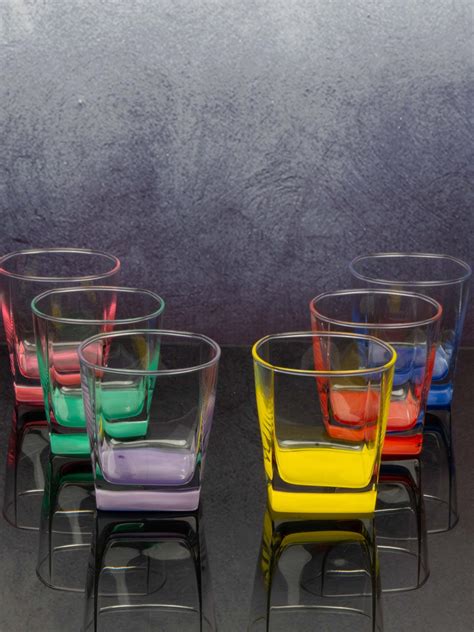 Buy GOODHOMES Set Of 6 Rainbow Glass Tumblers - Bar And Drinkware for Unisex 15556320 | Myntra