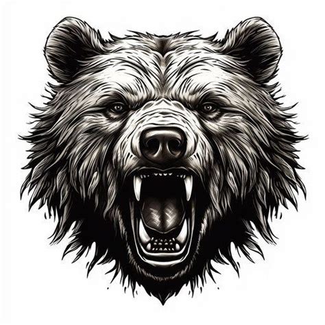 Vivid Bear Tattoo Vector Art in 2024 | Bear tattoo, Vector art, Dark tattoo