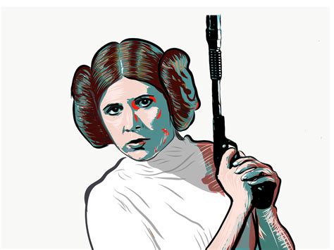 Carrie Fisher as Princess Leia on Behance