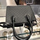 Michael Kors Messenger Crossbody Bag Handbag Purse Black MK+ Double Zip ...
