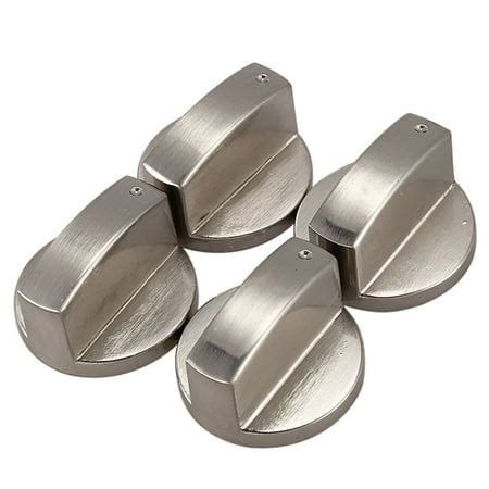 Stoves Cooker Knobs,Oven Knob(4pcs),6mm Universal Silver Gas Stove Control Knobs Adaptors Oven ...