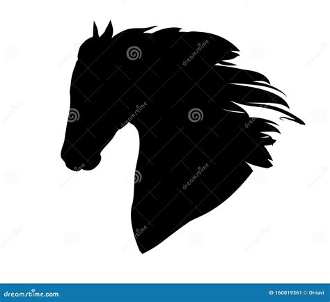 Horse Head Silhouette Vector