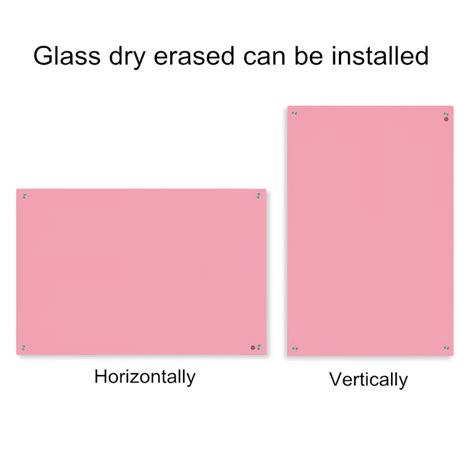 Magnetic Glass Dry Erase Marker Board -24" x 36" -Pink| Toolots