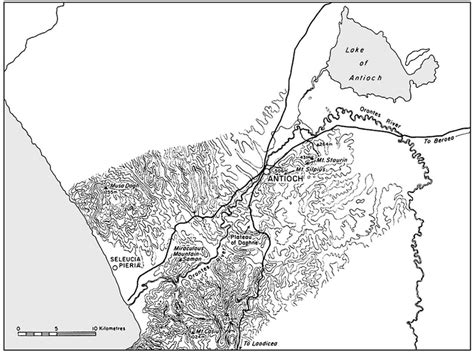 Location map of Antioch on the Orontes (after Downey 1961: fig. 3 ...