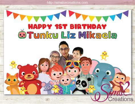 COCOMELON PRINTABLE PARTY BACKDROP BANNER | BIRTHDAY POSTER | Birthday poster, Backdrops for ...