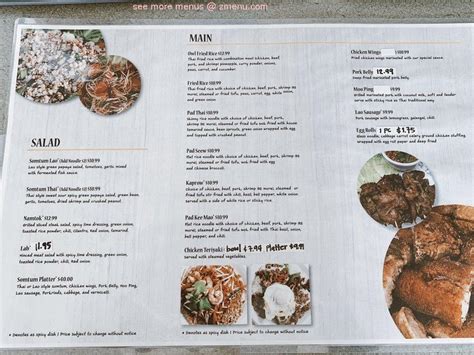 Menu at OWL OWL restaurant, Signal Hill