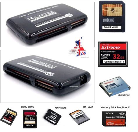 SmartMedia Memory Card Reader Writer USB Adapter SM SD CF TF XD Windows Mac UK for sale online ...