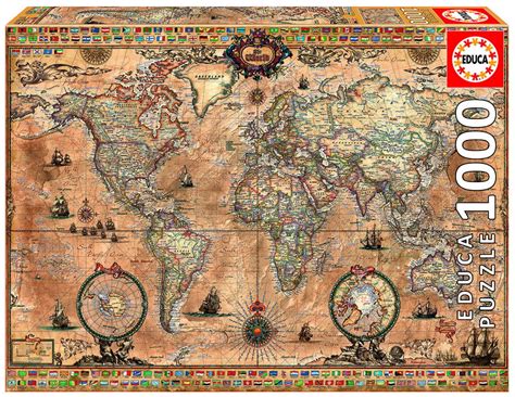 Puzzles 1000 Piece Puzzles for Adults Jigsaw Puzzles 1000 Pieces Ancient World Map Contemporary ...