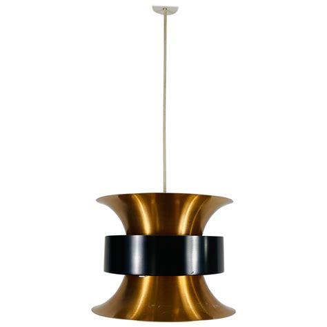 Copper and Black Pendant Lamp, 1960s For Sale at 1stDibs