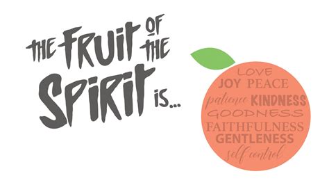 The Fruit of the Spirit is Self-Control