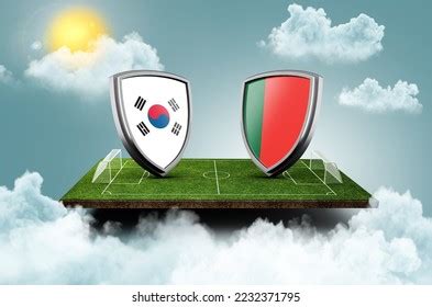 South Korea Vs Portugal Versus Screen Stock Illustration 2232371795 ...