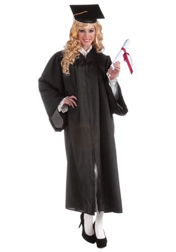 Black Adult Graduation Robe Costume